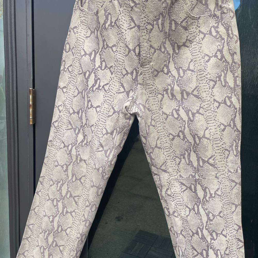 Hugo Buscati leather Snakeskin Print Pants